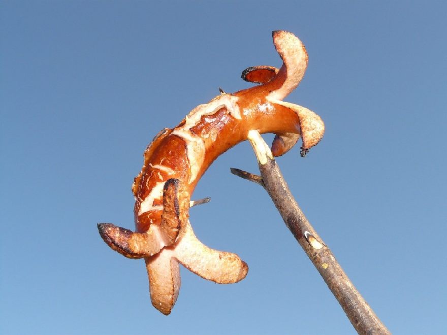 Leckere Bratwurst, frisch gegrt wie bei Nadja´s Imbiss in Dolberg.